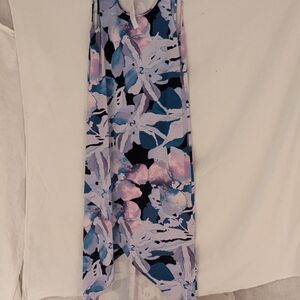 Chico's Floral High Low Dress - Purple and Blue